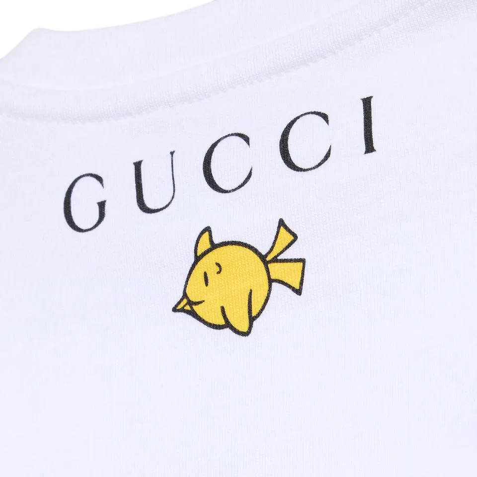 Детская футболка с круглым вырезом White GUCCI — фото 3