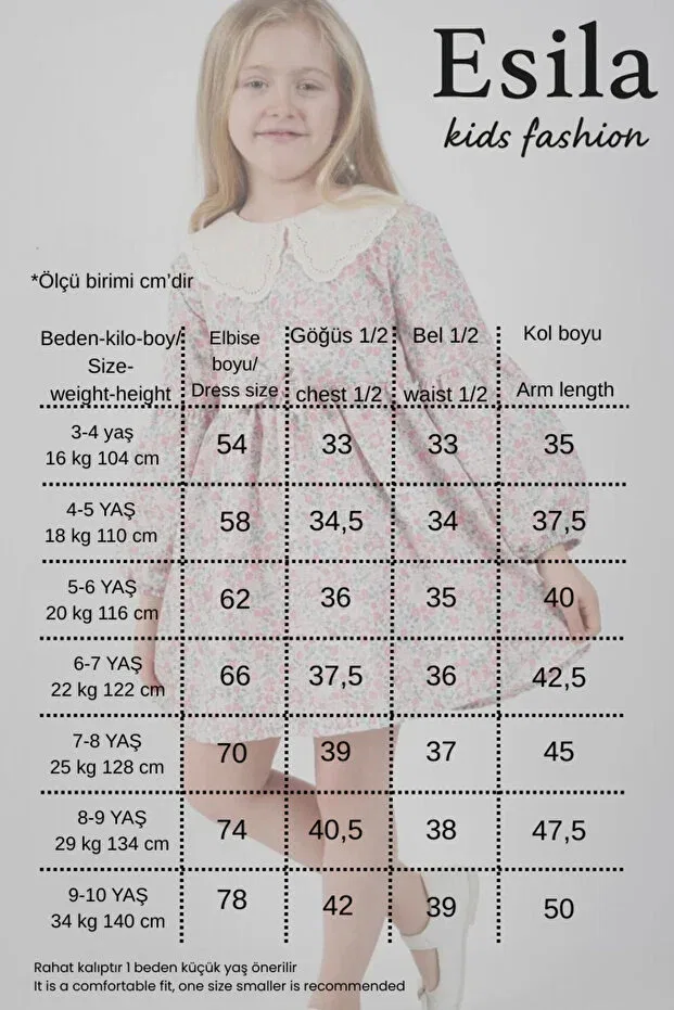 Детское платье для девочек с принтом Esila Kids, Green — фото 4