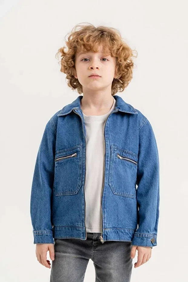 Детская куртка джинсовая с длинным рукавом Dazzledkids, Blue