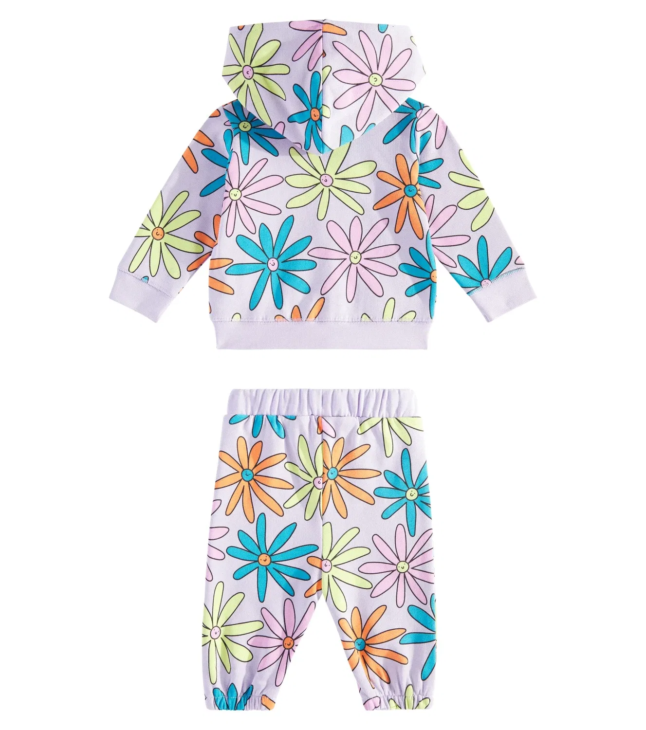 Детский спортивный костюм из флиса с принтом и хлопка Stella Mccartney Kids, фиолетовый — фото 4