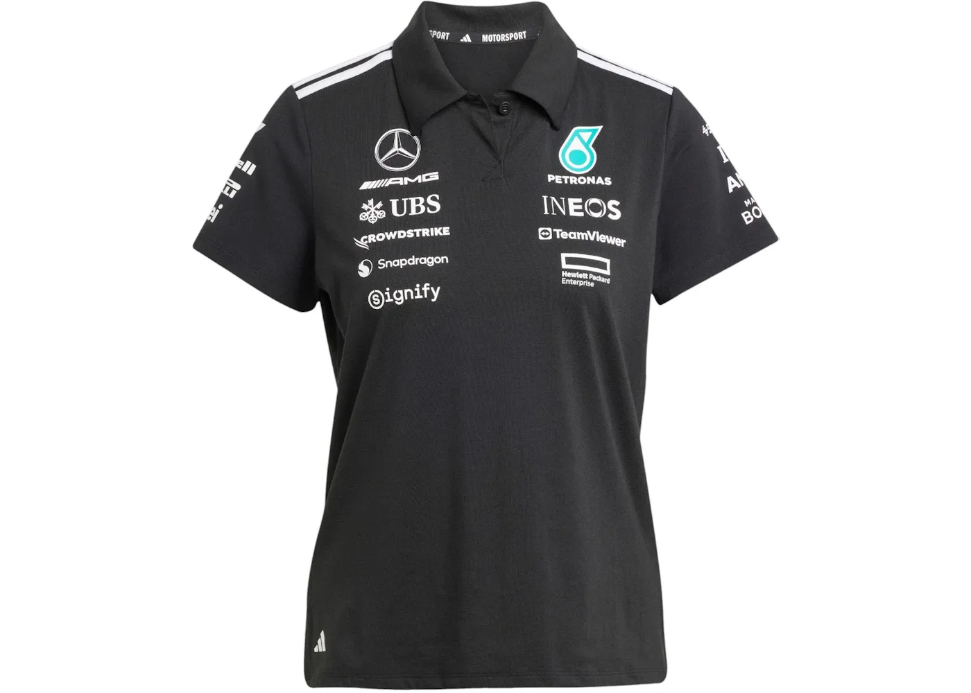 Женское поло с коротким рукавом Adidas, Black/White
