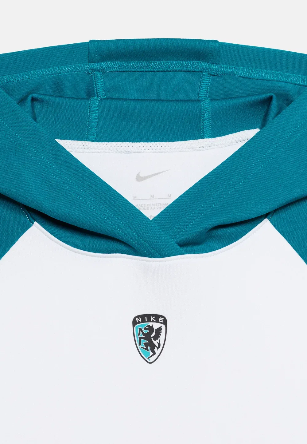 Толстовка Multi Renew унисекс - худи Nike Performance, White/Bright Spruce/Black — фото 3