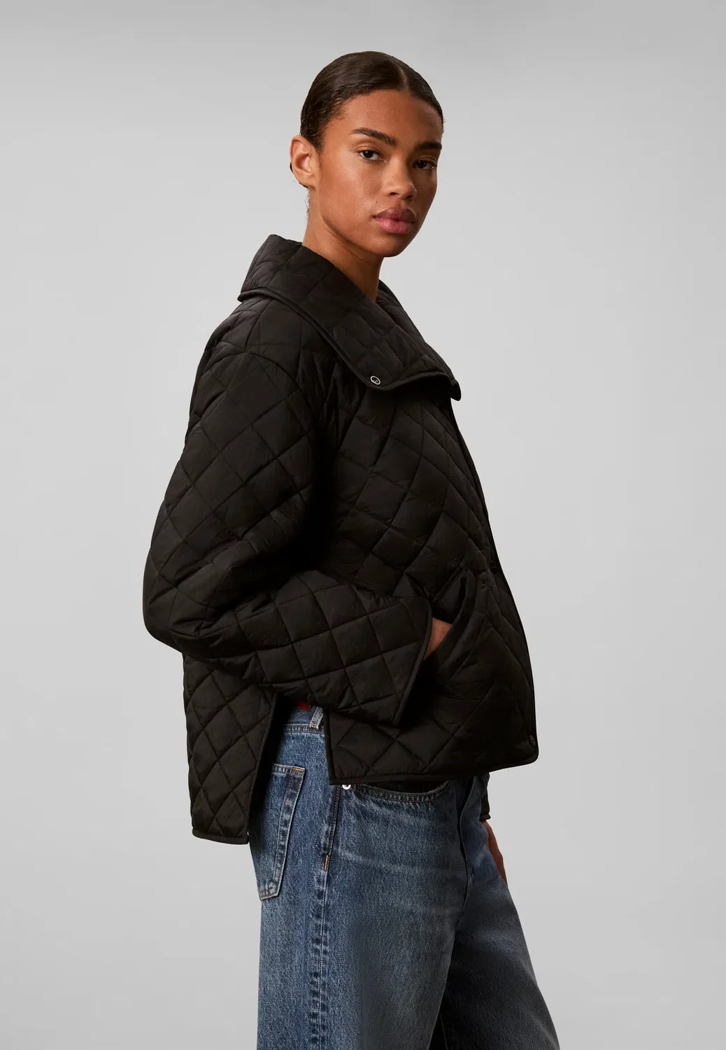 Стеганая куртка-подкладка - легкая куртка Calvin Klein, Black — фото 4