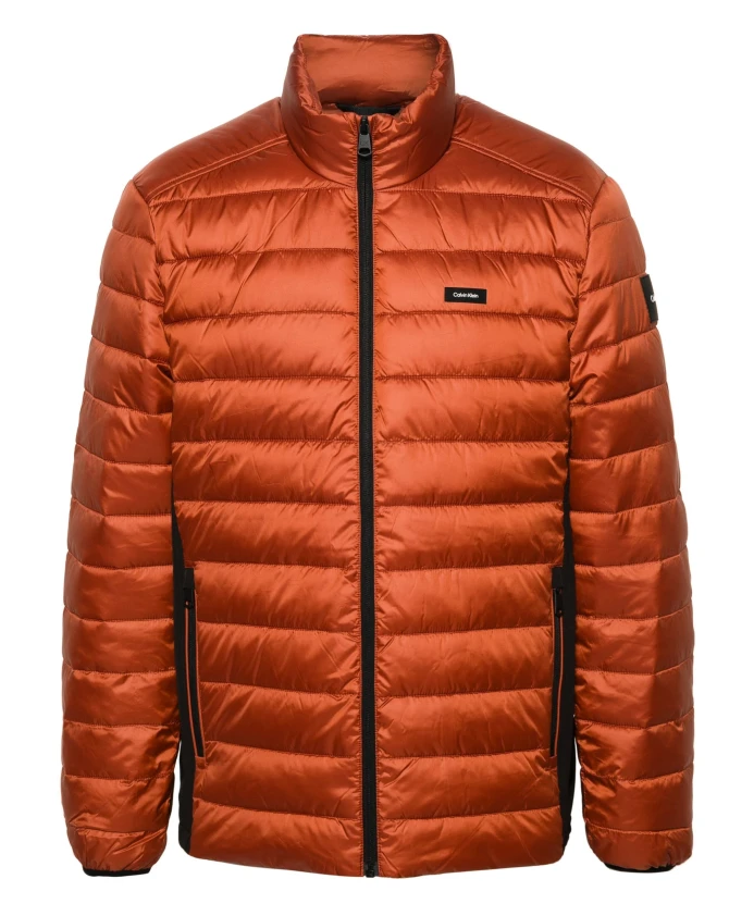 

Коричневая пуховая куртка Calvin Klein, коричневый