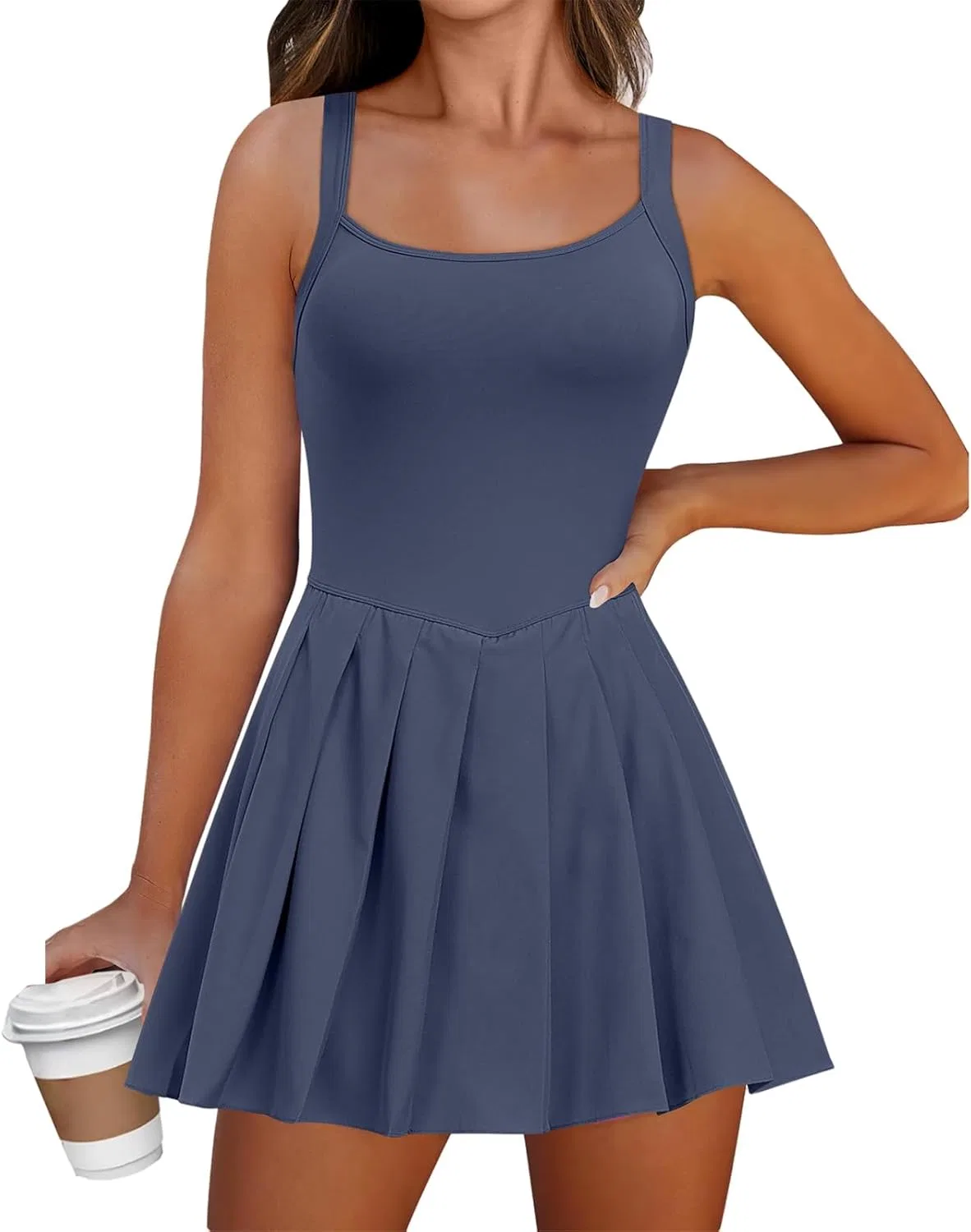 Женское теннисное платье Athletic Pleated Summer Mini, Navy