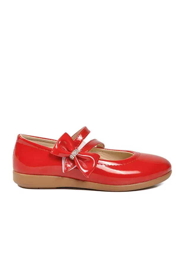 Детские балетки для девочек из лаковой кожи Ayakmod, Red Patent Leather
