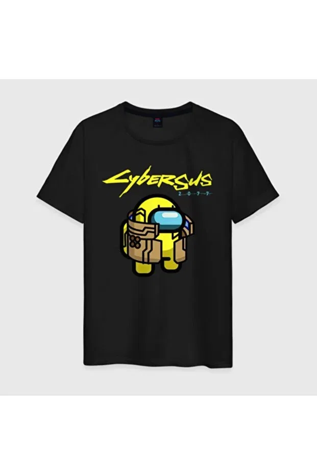 Детская футболка для мальчиков с принтом Among Us Galashop, Black
