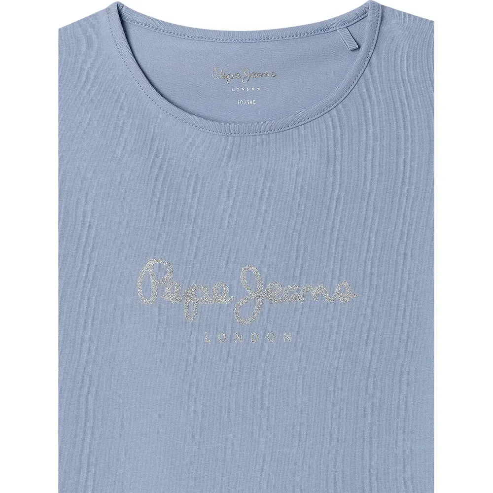 Детская футболка с принтом Hana Glitter N Pepe jeans, Blue — фото 3