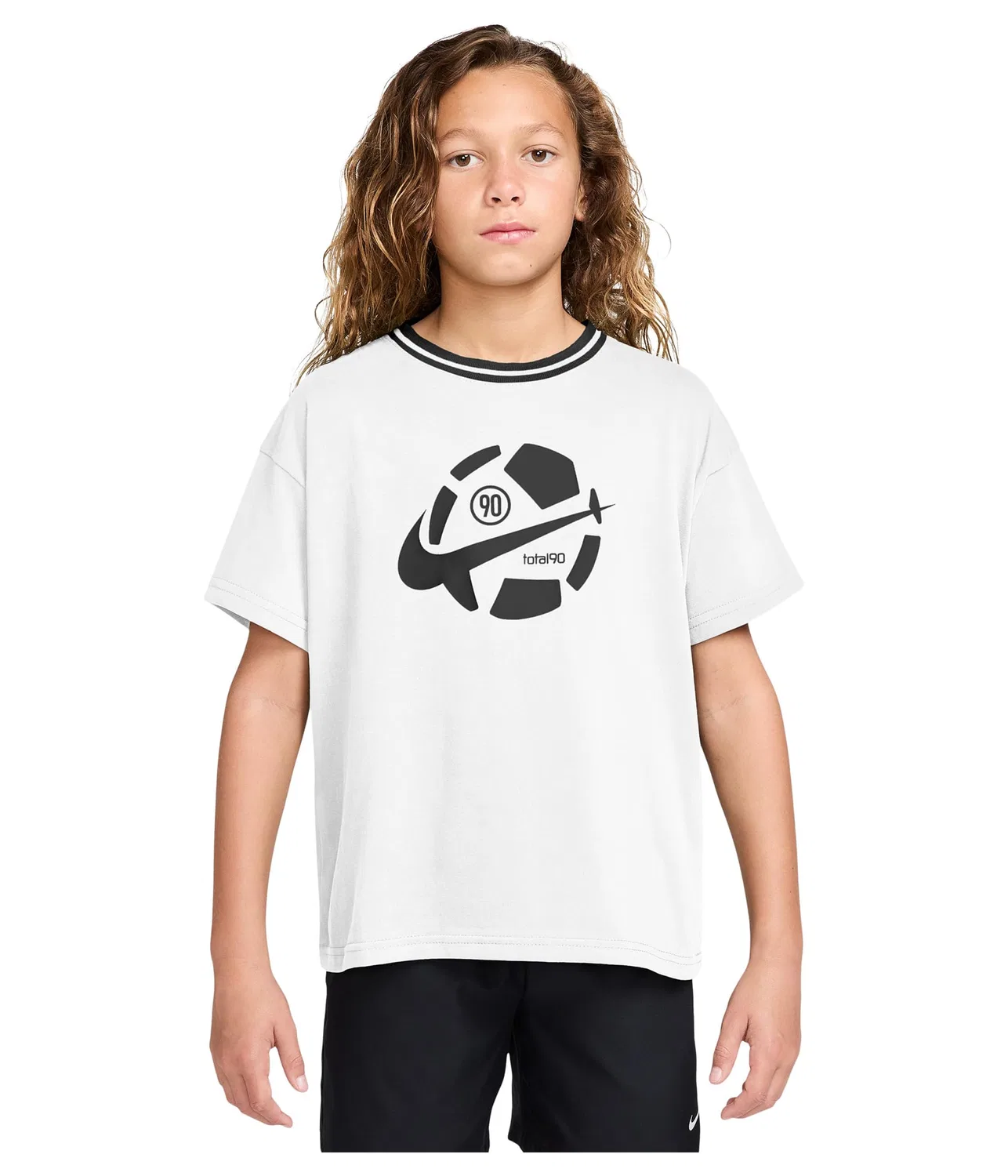 Футболка Dri-FIT Total 90 (для маленьких и больших детей) Nike Kids, White
