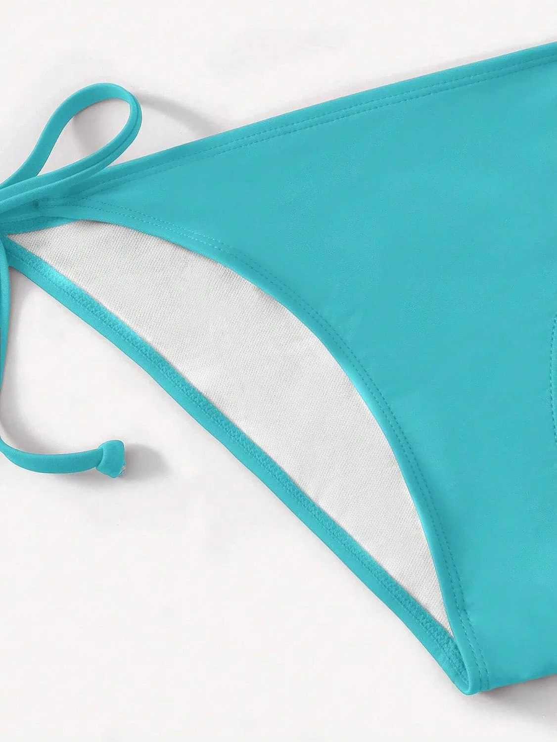 Женский бикини-комплект с завязками на спине, Mint Blue — фото 3