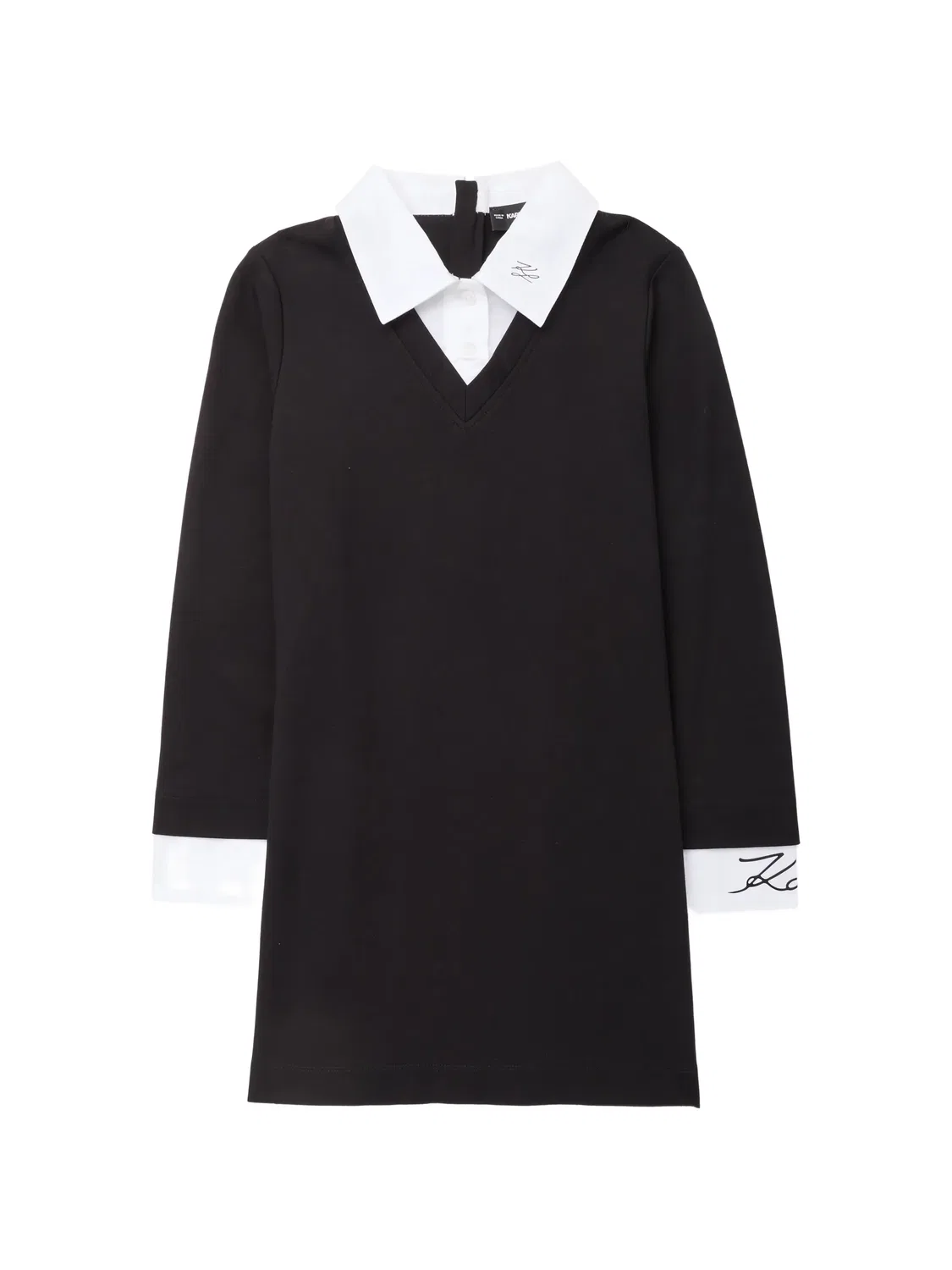 Многослойное платье с логотипом Karl Lagerfeld Kids, черный