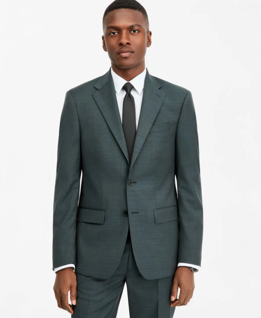 Мужской пиджак slim-fit из шерстяной смеси Calvin Klein, Green