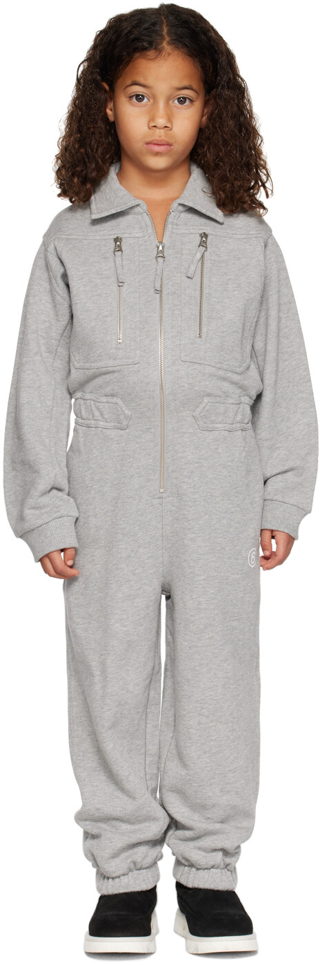 

Детский серый комбинезон на молнии MM6 Maison Margiela
