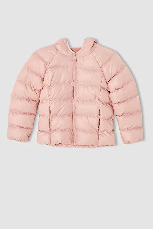 Детское пальто для девочек с капюшоном Defacto, Pink-Pn243