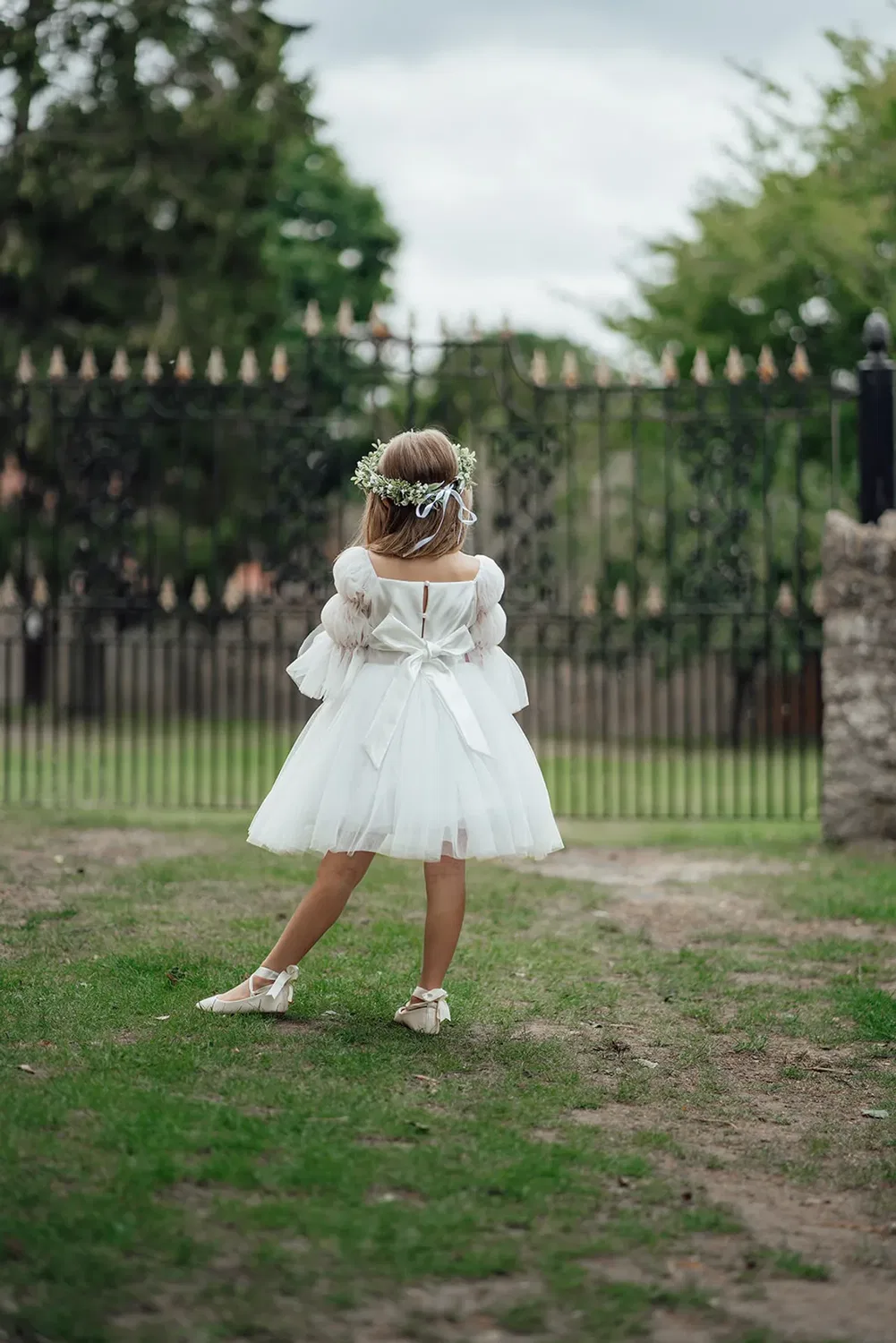 Платье с длинным рукавом Etoile Uk Flower Girl Boutique, White — фото 4
