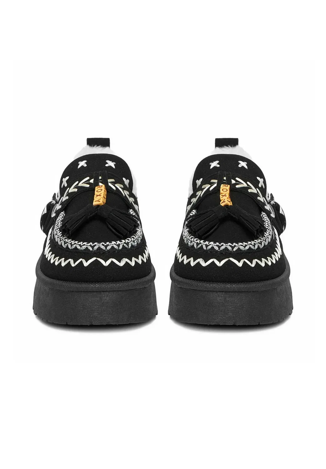 Низкие туфли для девушек ceo-csx23-08 - слипоны Roxy, Black — фото 3