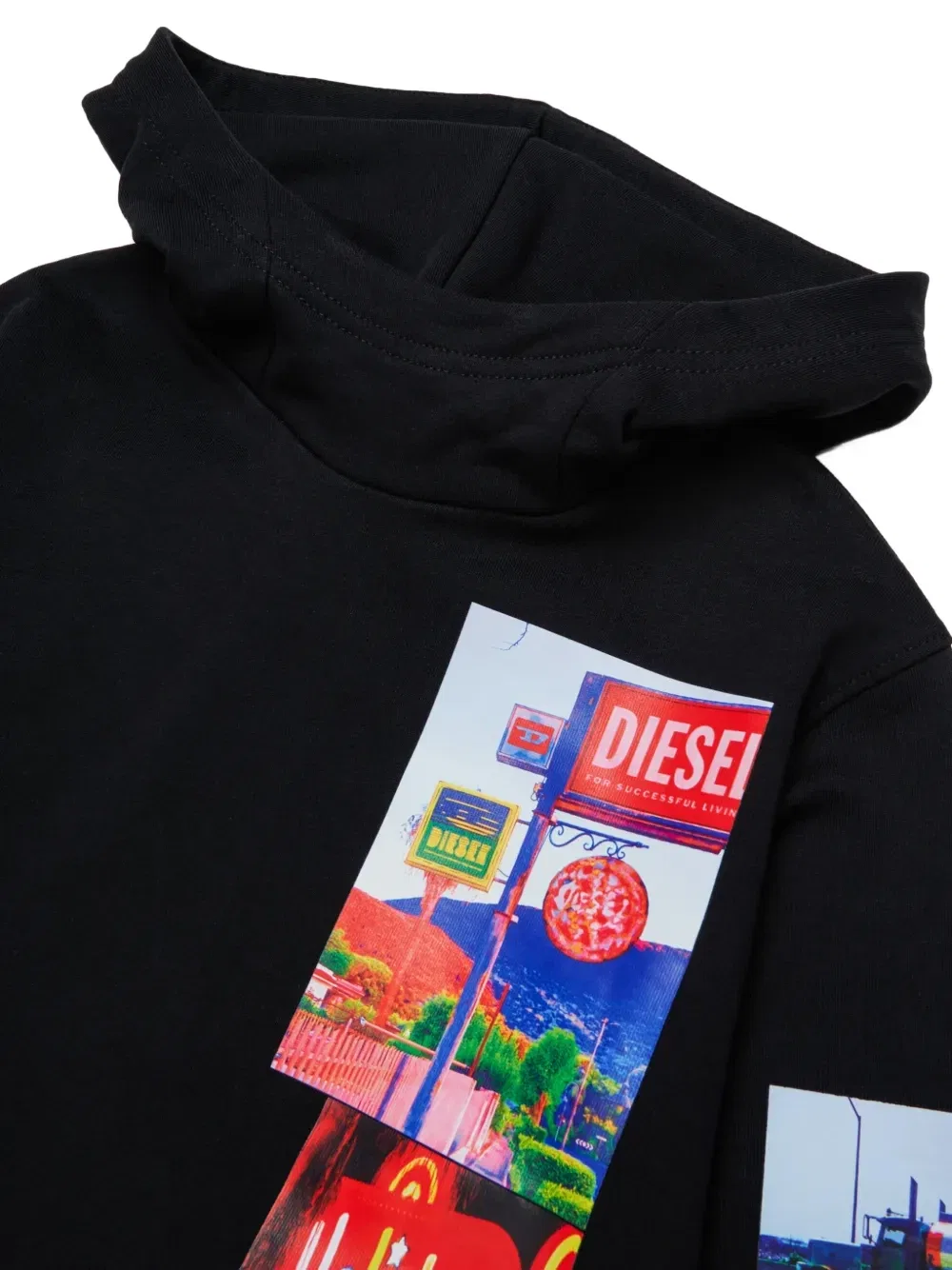Худи с фотопринтом Diesel Kids, черный — фото 3