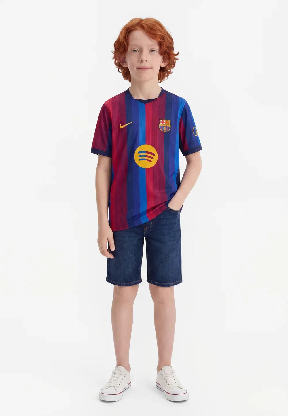 Футболка унисекс с символикой домашнего матча ФК Барселона Nike Performance, Deep Garnet/Blue Void/Blackened Blue/Mineral Yellow