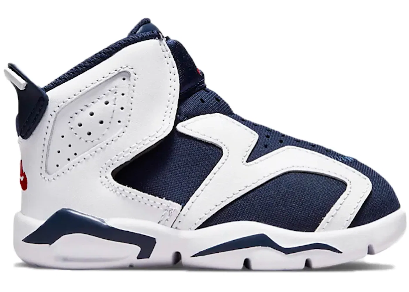 Детские кроссовки Lifestyle Jordan 6 Retro Little Flex Jordan, White/Midnight Navy/Gym Red