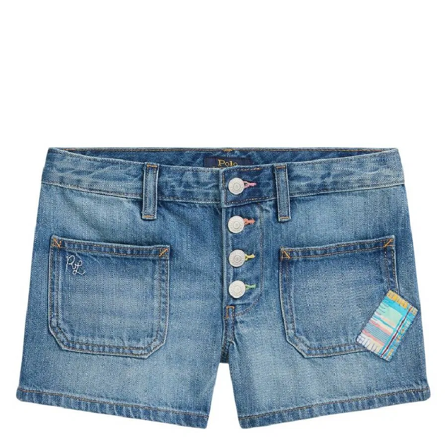 Шорты джинсовые с заплатками Polo Ralph Lauren, Blue