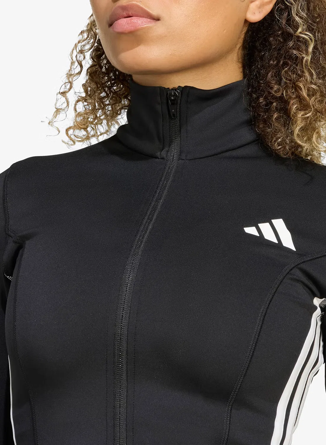 Куртка тренировочная с длинным рукавом 3-Stripes Adidas, черный — фото 3