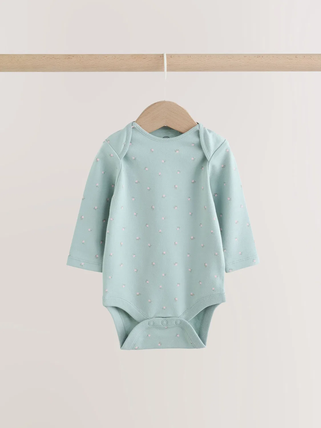 Next Сиреневый/шалфейный комплект боди для малышей с длинными рукавами Fairy Mouse (5 шт.) — фото 3
