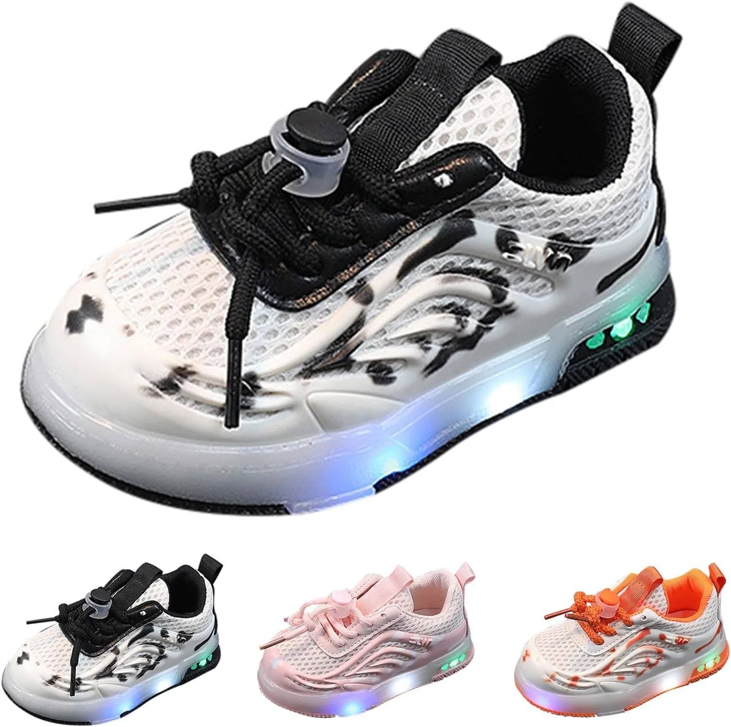 Детские кроссовки с широкой колодкой Mesh Sneakers, Black — фото 2