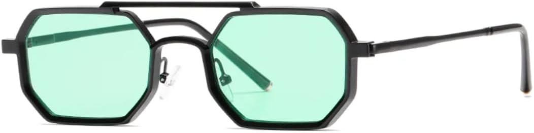 

Ретро металлические модные маленькие солнцезащитные очки для женщин и мужчин, классический винтажный стиль, защита от УФ-излучения UV400, для активного отдыха VFDHN, Green