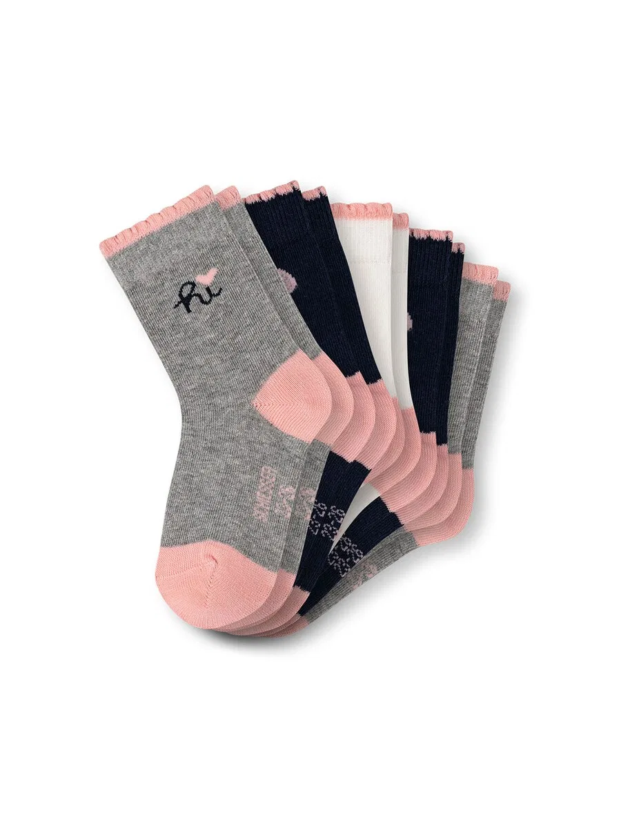 Детские носки SCHIESSER 'Legwear Kids' в сером, темно-розовом, черном и белом цветах — фото 2