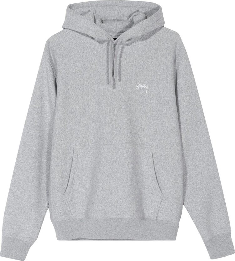 

Толстовка Stussy Logo Hood 'Grey Heather', серый