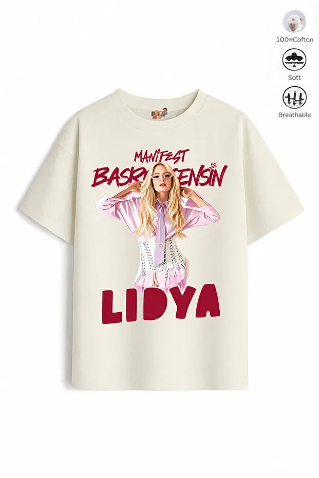 Детское платье-футболка оверсайз Lidya Design11 Belya Kids Wear, Ecru Dark