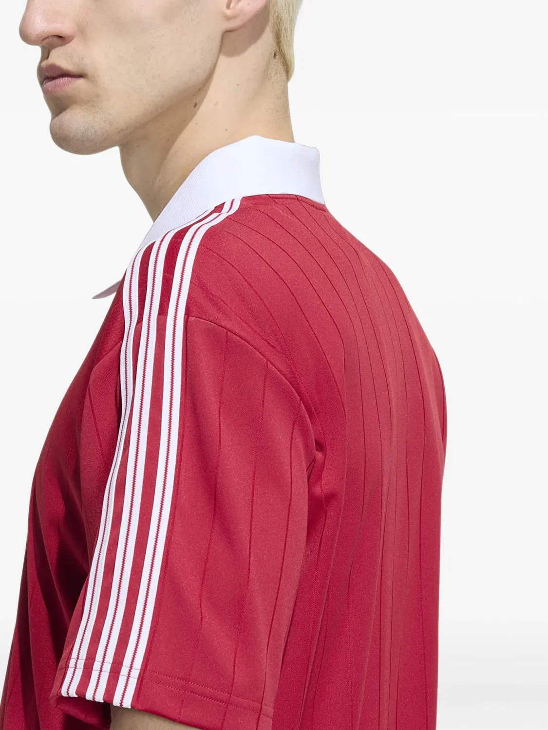 Футболка из джерси в полоску красная Adidas, красный — фото 2
