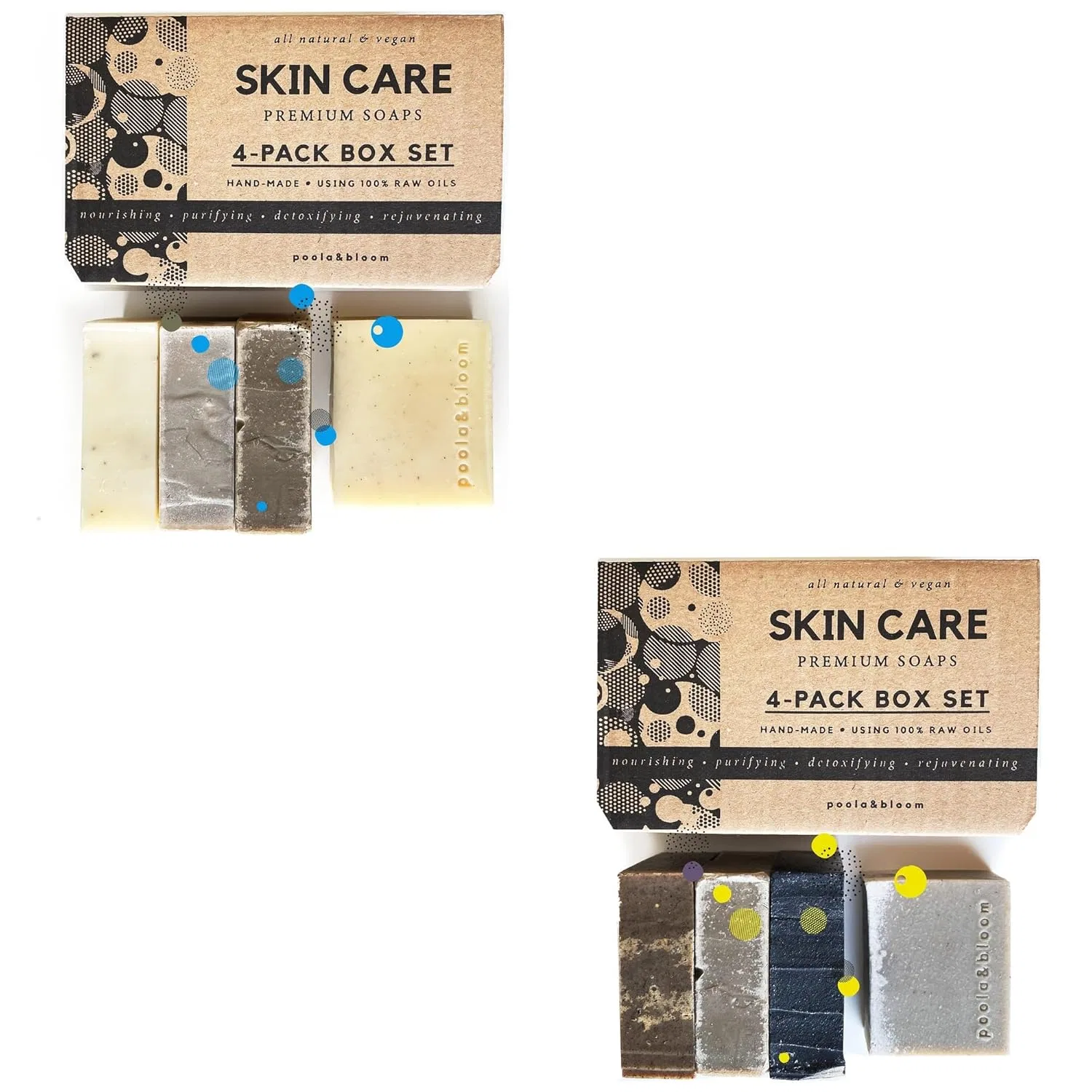 Набор для ухода Poola & Bloom, Peeling Seife + Duschseife, 2 шт