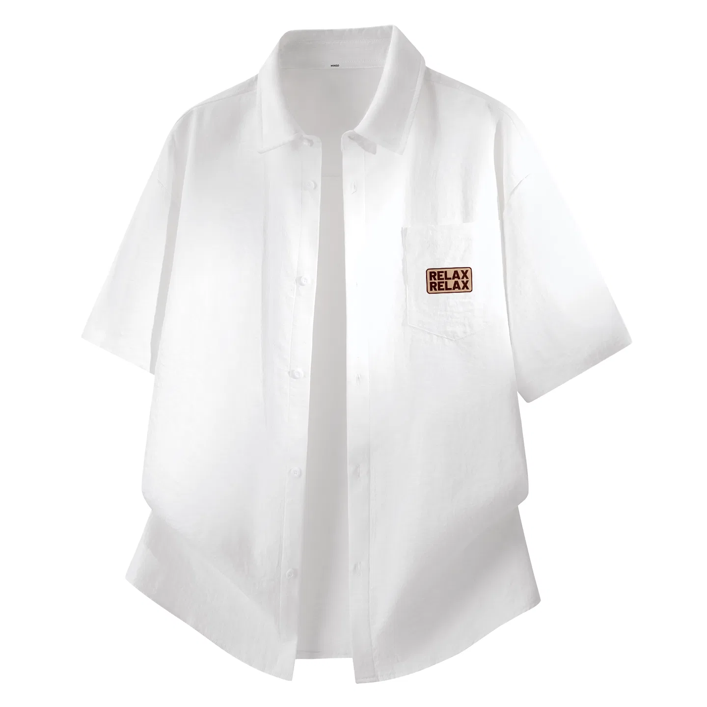 Детская рубашка с отложным воротником Ice Silk Quick Dry MINISO, Ice Silk Quick Dry White (Relax Chest Logo)