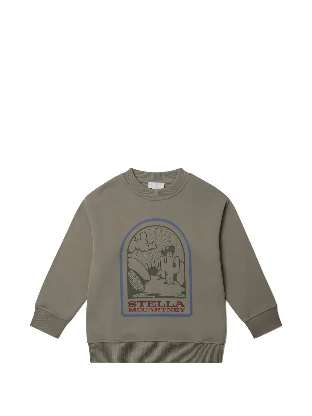 Свитшот с принтом Stella McCartney Kids, цвет Khaki Green