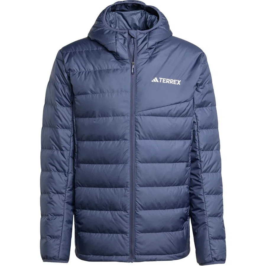 Мужская куртка с капюшоном с принтом Terrex Multi Light Down ClimaWarm adidas, Синий — фото 3