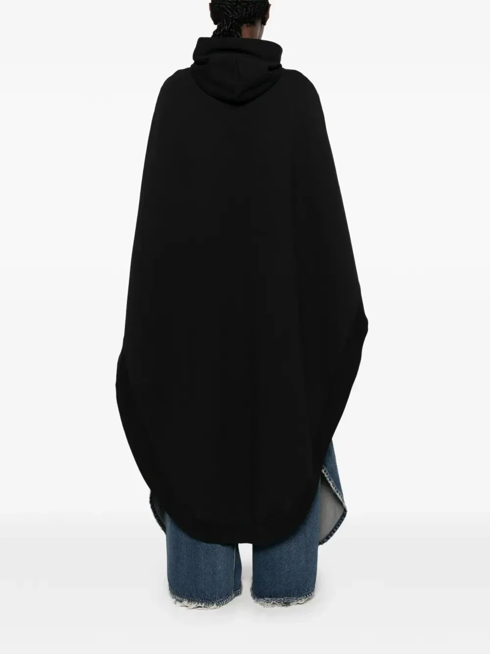 Асимметричная толстовка с вышитым логотипом Balenciaga, черный — фото 4