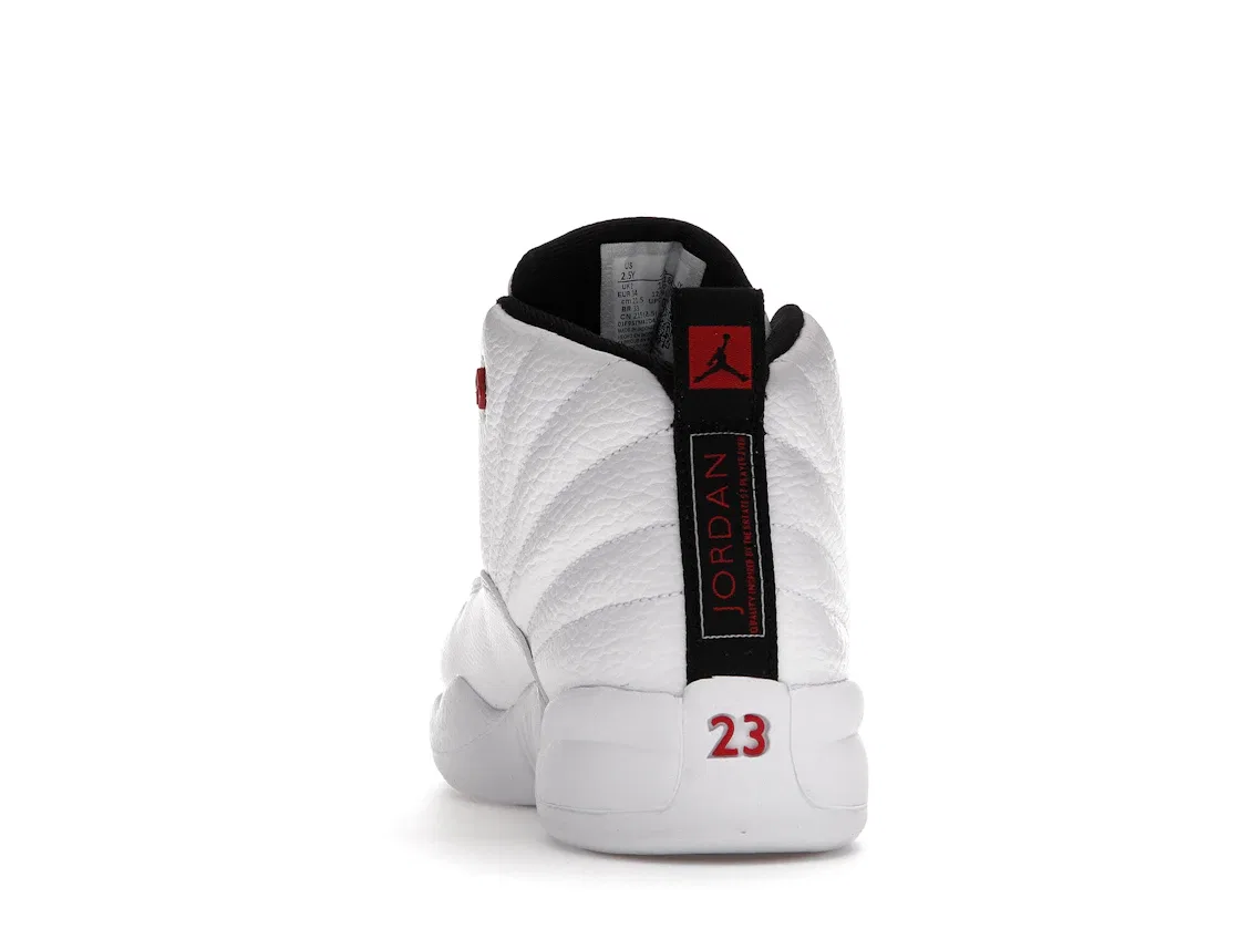 Детские кроссовки с принтом Jordan 12 Retro Jordan, White/Black-University Red — фото 4