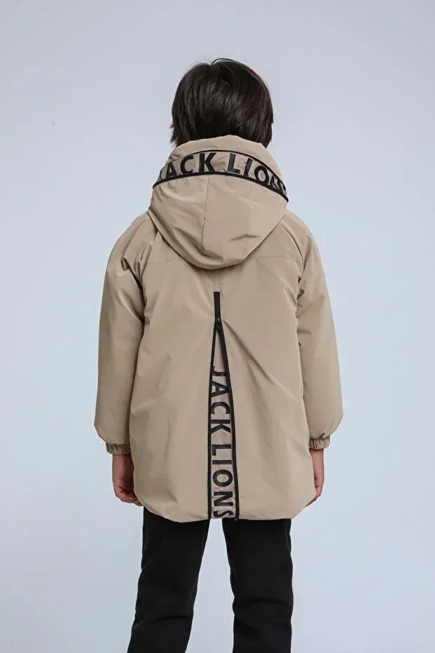 Детское пальто для девочек утепленное Jack Luxery Hausekids, Latte