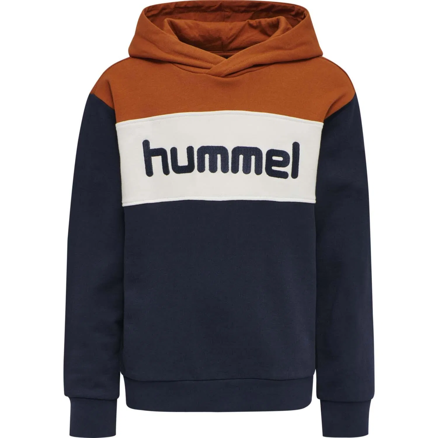 Детское худи с принтом MORTEN HOODIE Hummel, Dunkelblau Braun — фото 3