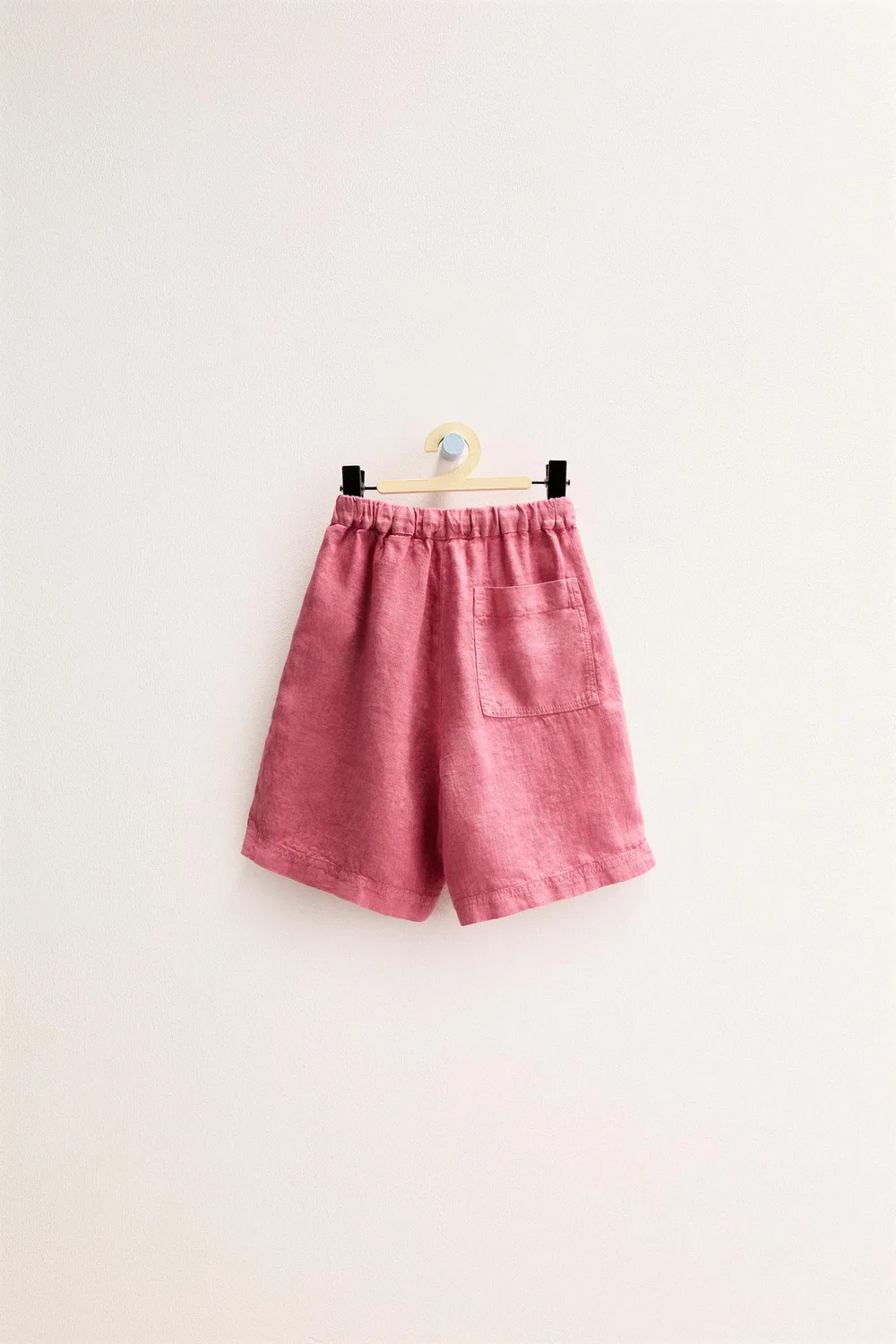 ZARA TIMELESS - Однотонные шорты-бермуды из 100% льна, Pink — фото 2
