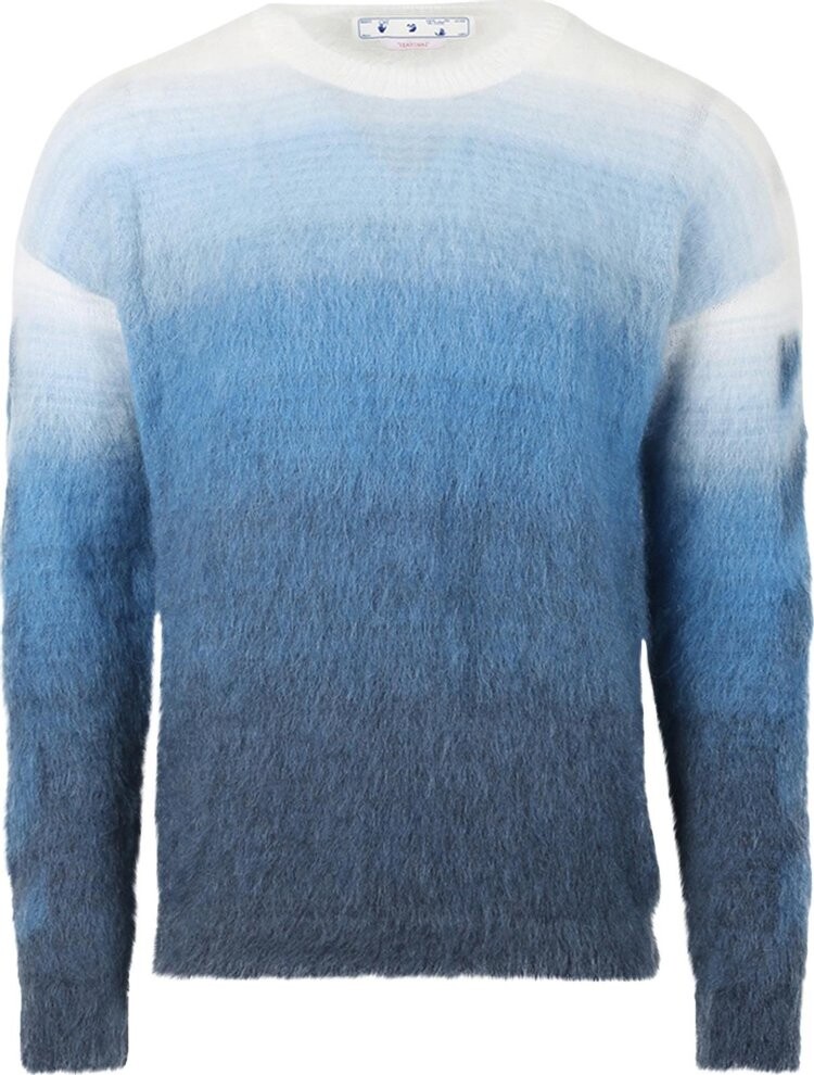 

Толстовка Off-White Diag Arrow Brushed Knit Crew 'Dusty Blue', синий
