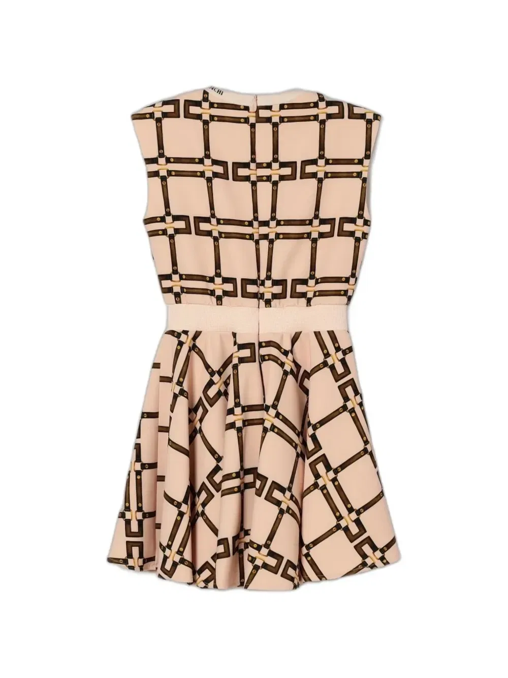 Платье без рукавов с принтом в виде пояса Elisabetta Franchi Kids, розовый — фото 2