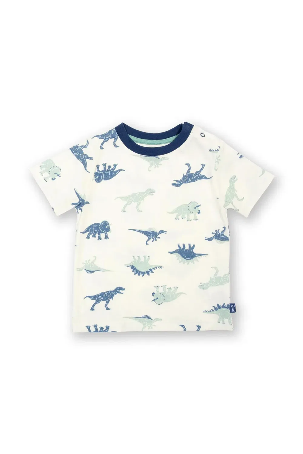 Детская футболка с принтом Dino Dudes Kite, Cream