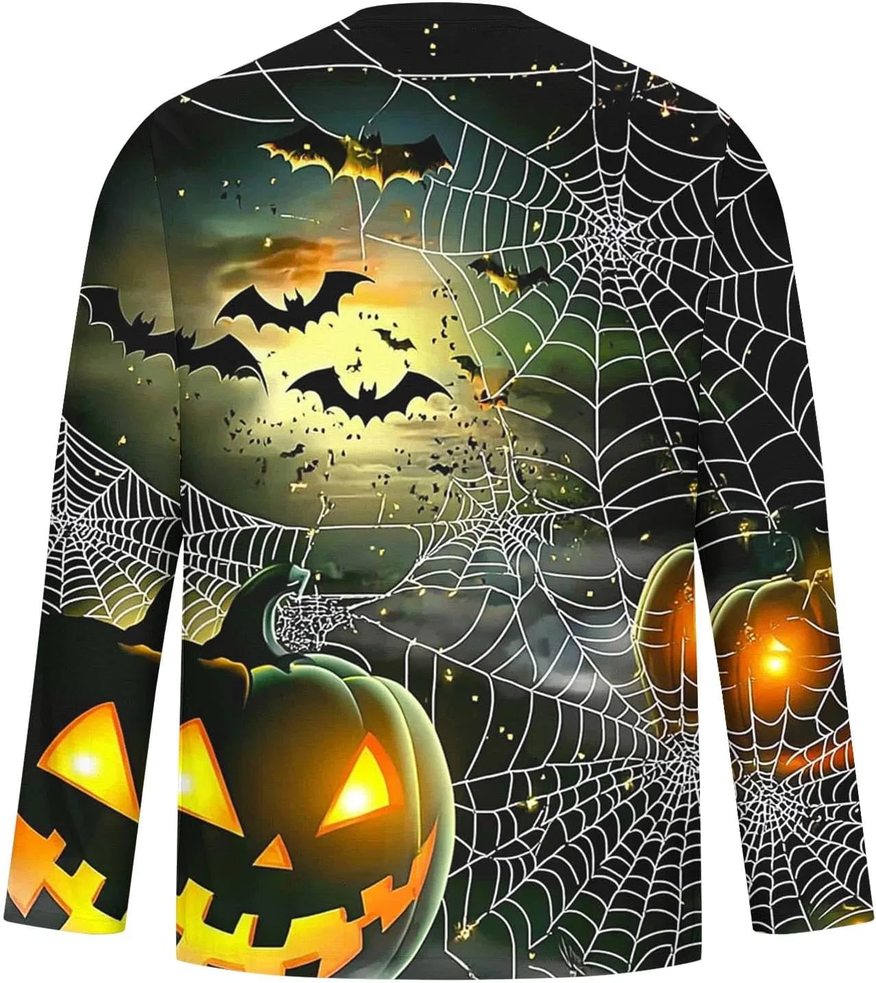 Мужская футболка с принтом Halloween Long Sleeve, D4_gray — фото 3