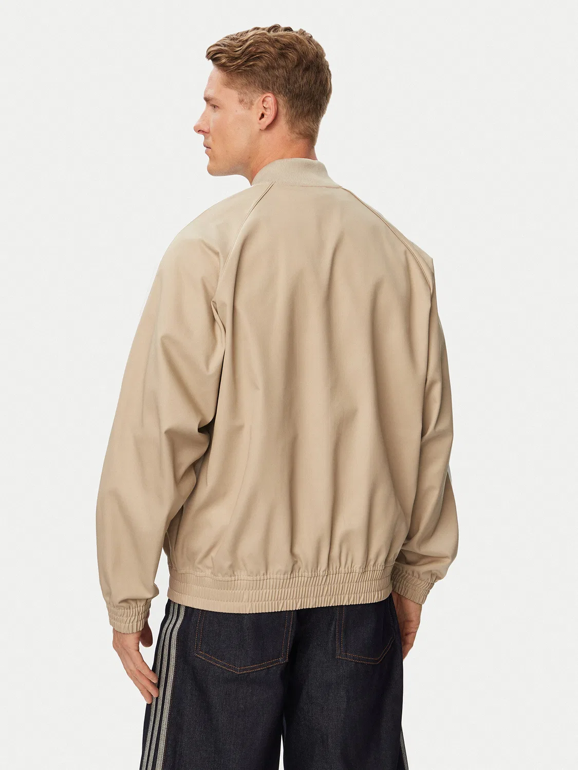 Мужская толстовка стандартного кроя Sst Adicolor Classics Cotton Twill Adidas, бежевый — фото 3