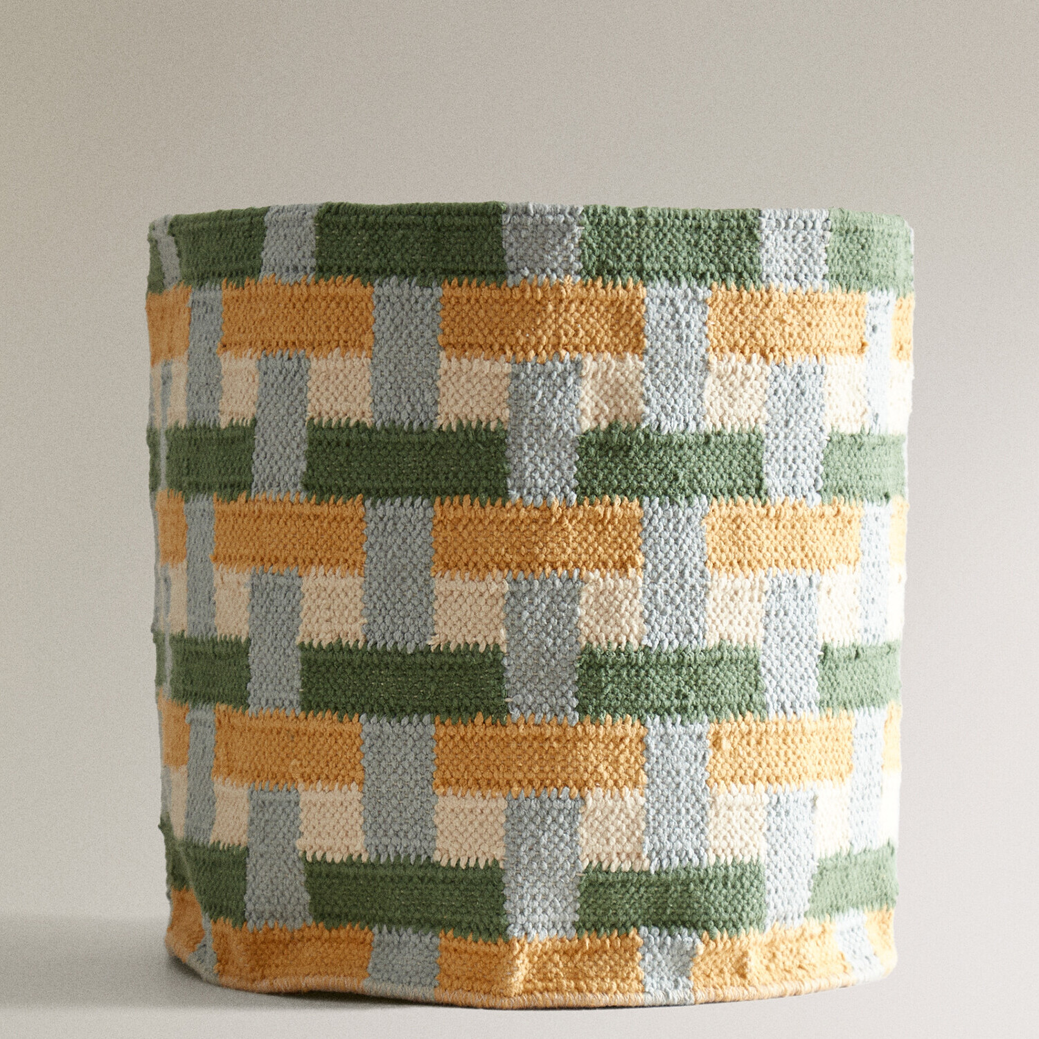 

Корзина Zara Home Green Check Kilim