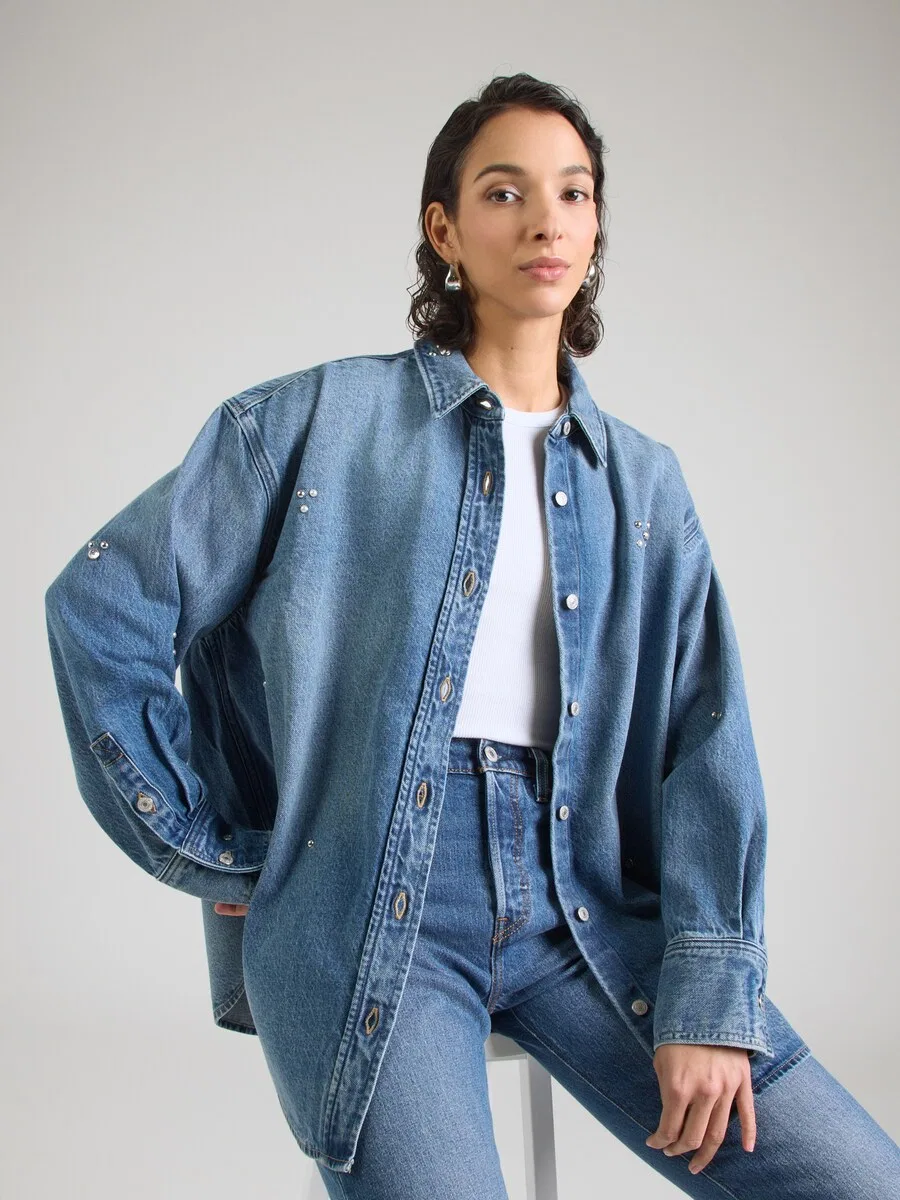 Куртка LEVI'S Between-Season 'JORDAN' из синего денима — фото 2