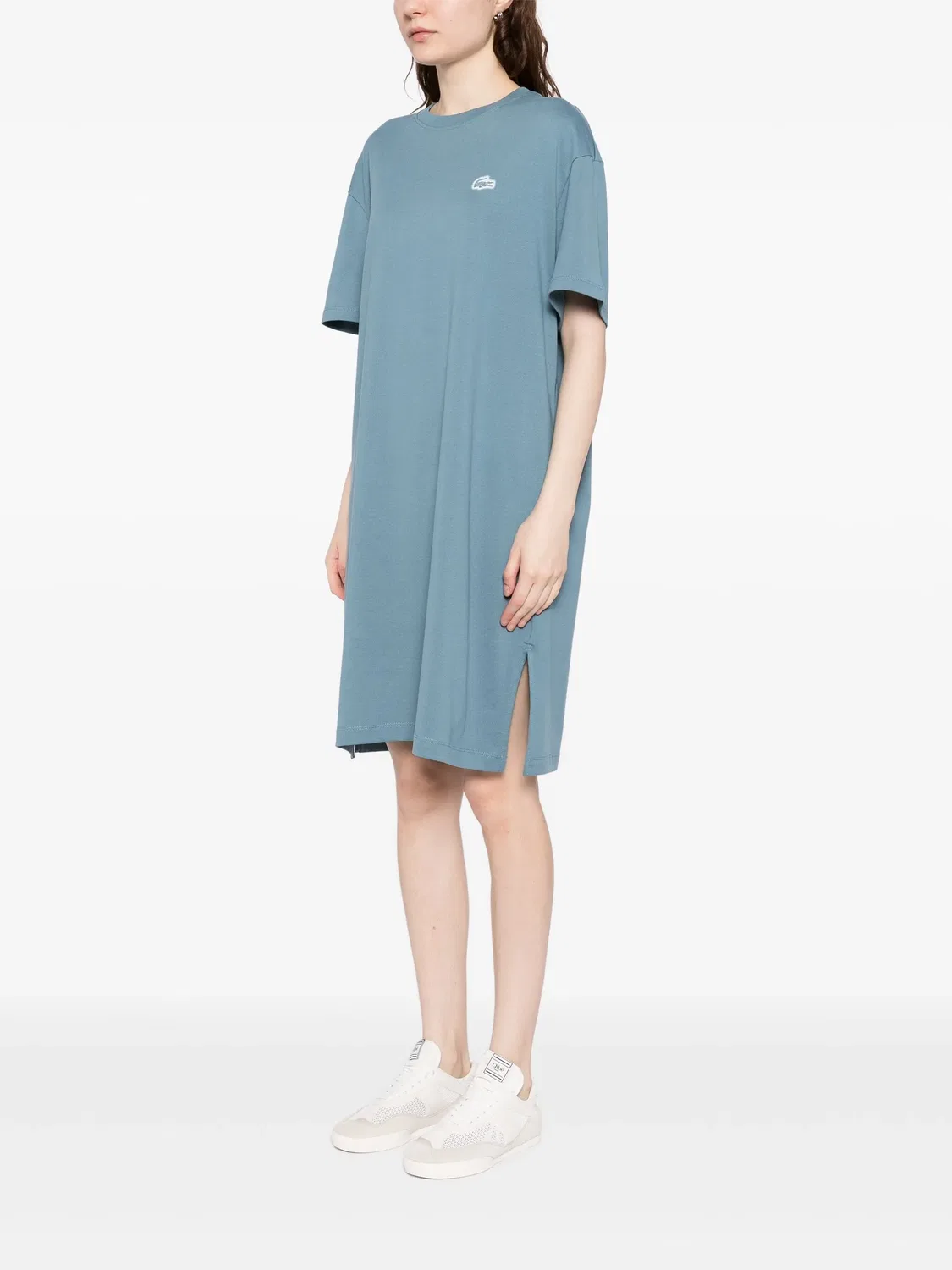 Платье-футболка из джерси Lacoste, аквамариновый — фото 4