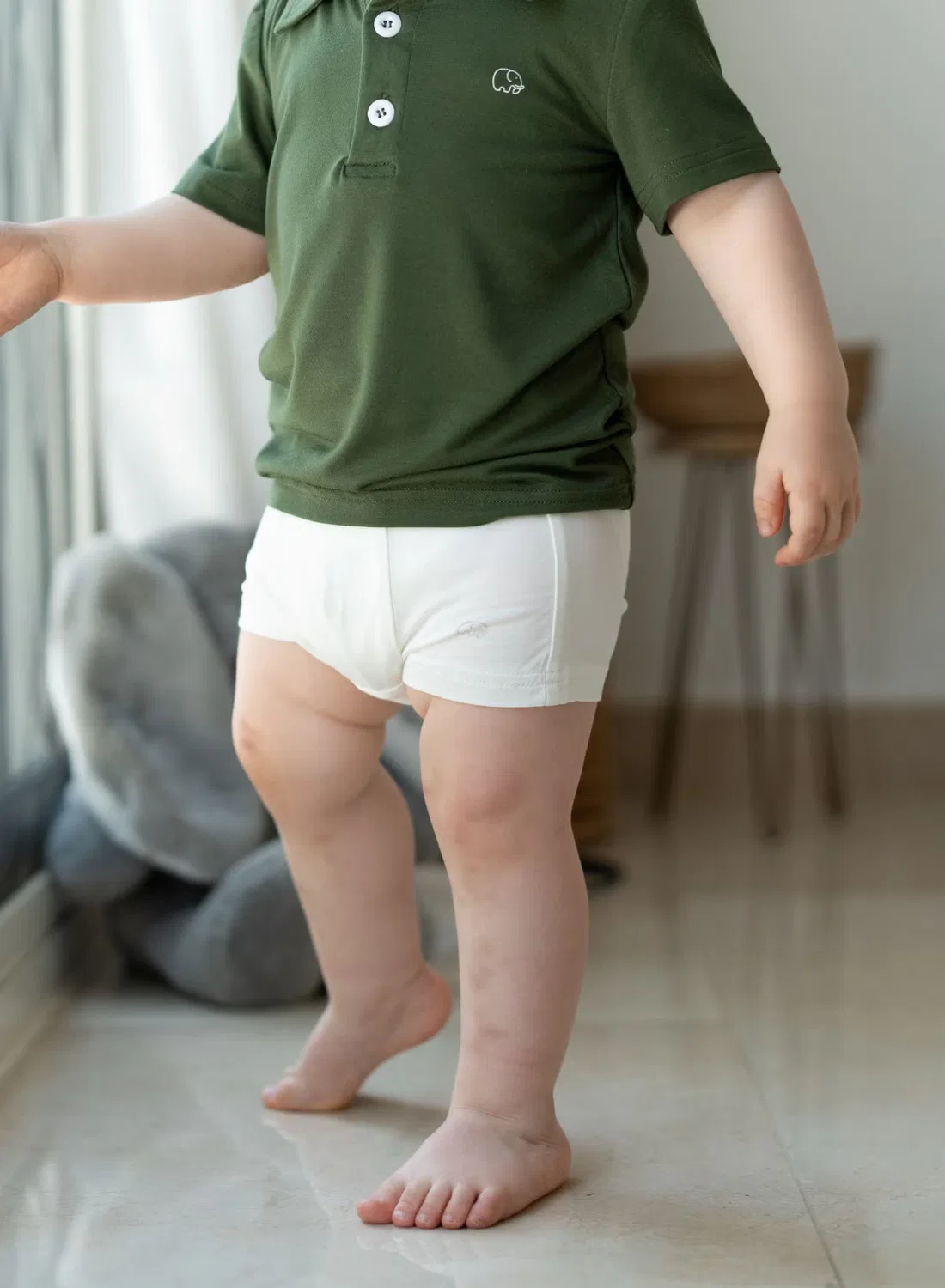 Трусы-боксеры органические из бамбука комплект из 3 штук Anvi Baby, белый — фото 4